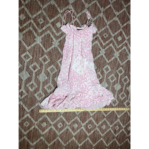Antik Batik Pink Floral Ruffle Tiered Detail Strappy Sundress Size XS - Picture 5 of 7